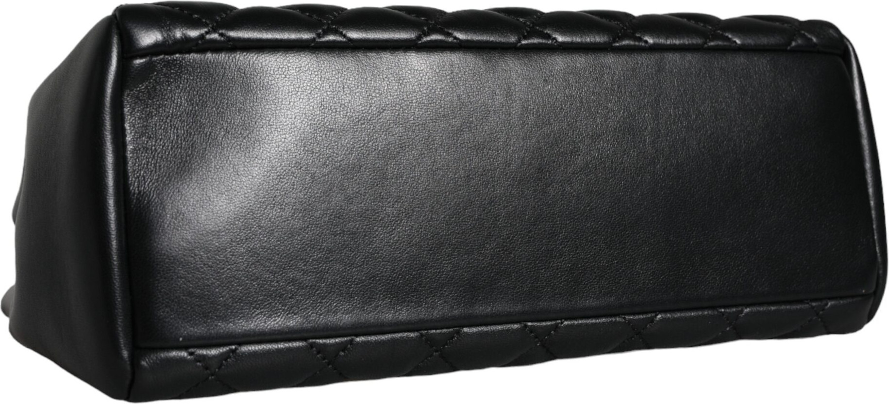 Shoulder Bag Versace Black Quilted Nappa Leather Shoulder Chain Strap Bag