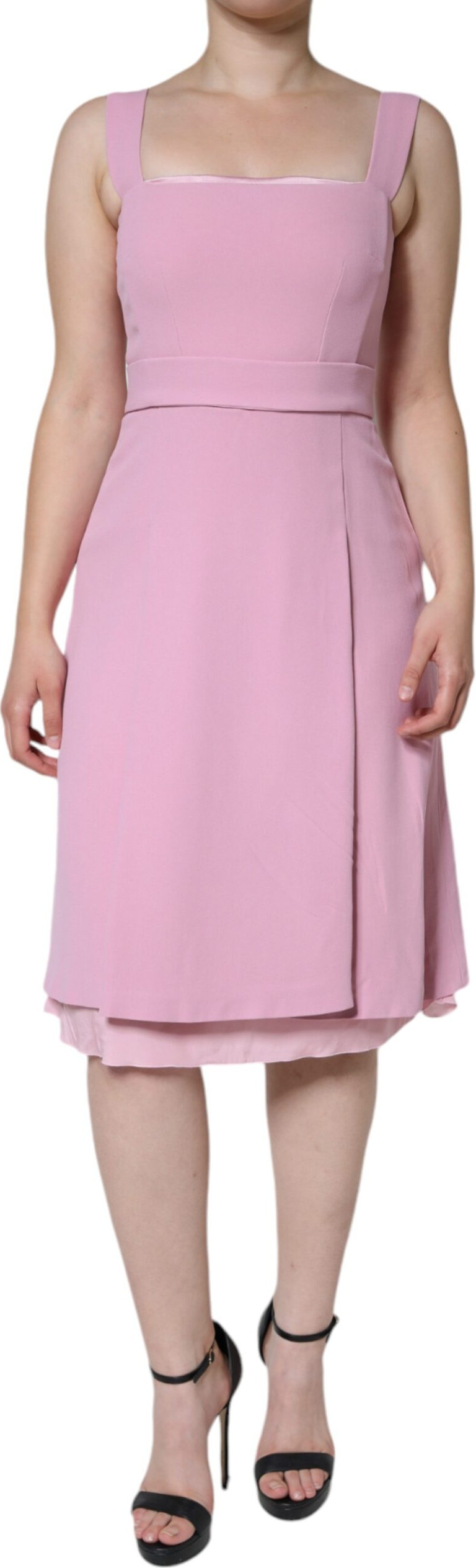 Pushti rangli A-chiziqli kengayuvchiInnoDBPushti rangli yengsiz ko'ylak Dolce & Gabbana