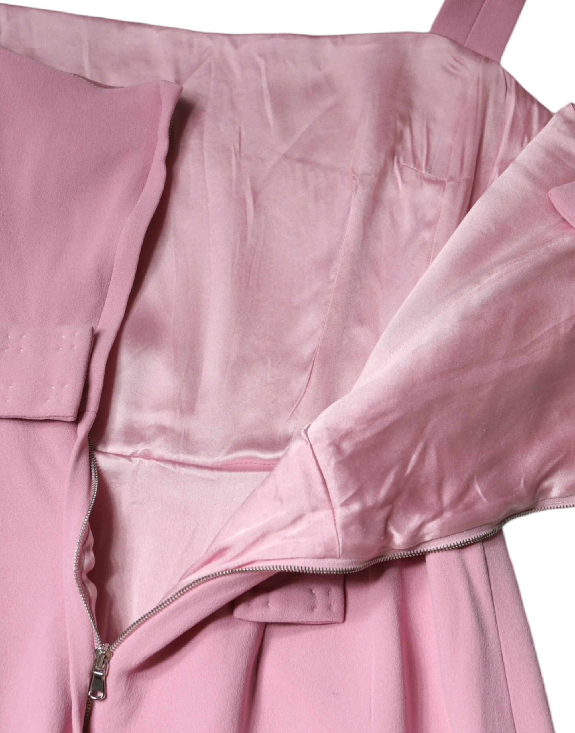 Pink A-line Flare Viscose Sleeveless Dress Dolce & Gabbana