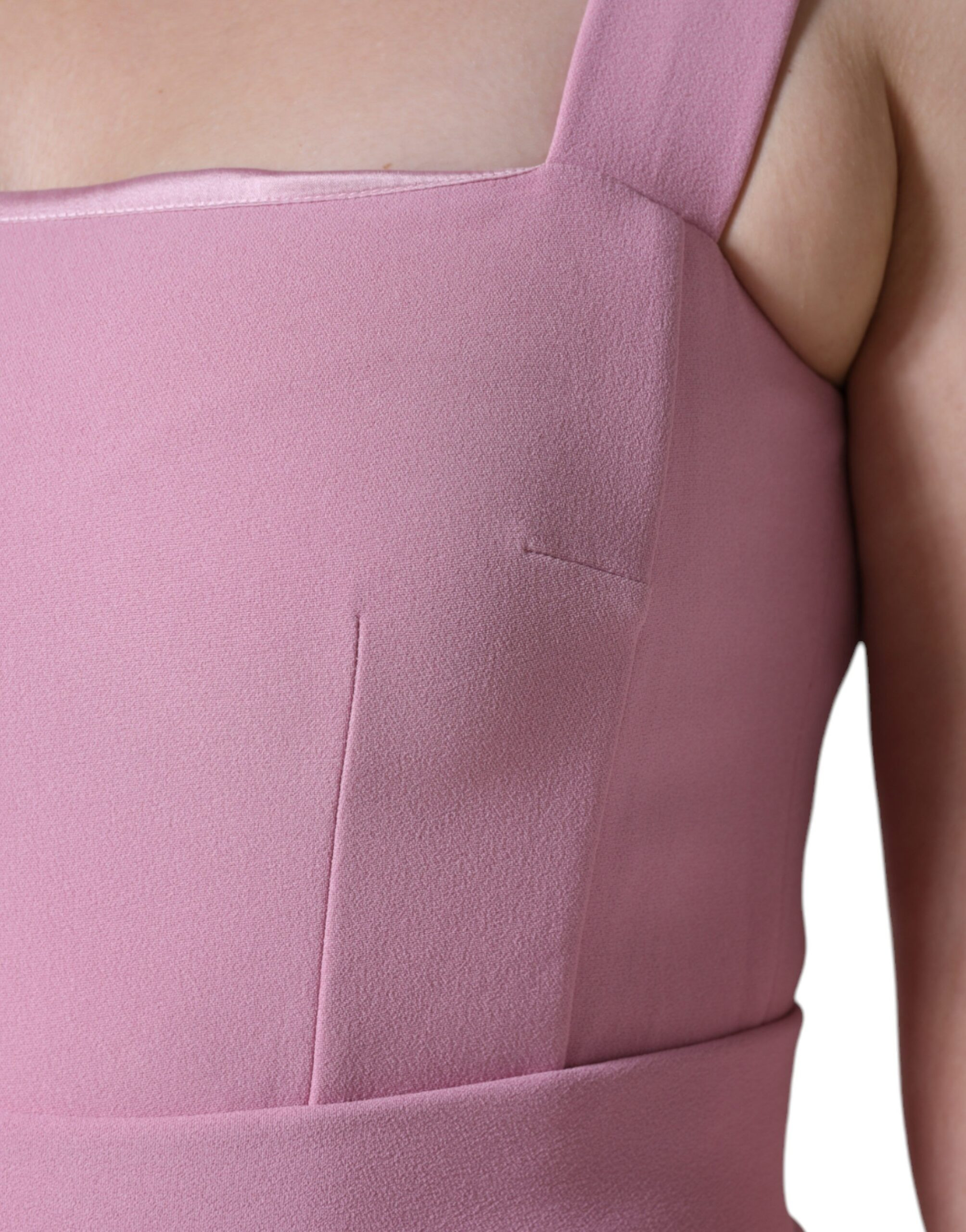Pink A-line Flare Viscose Sleeveless Dress Dolce & Gabbana