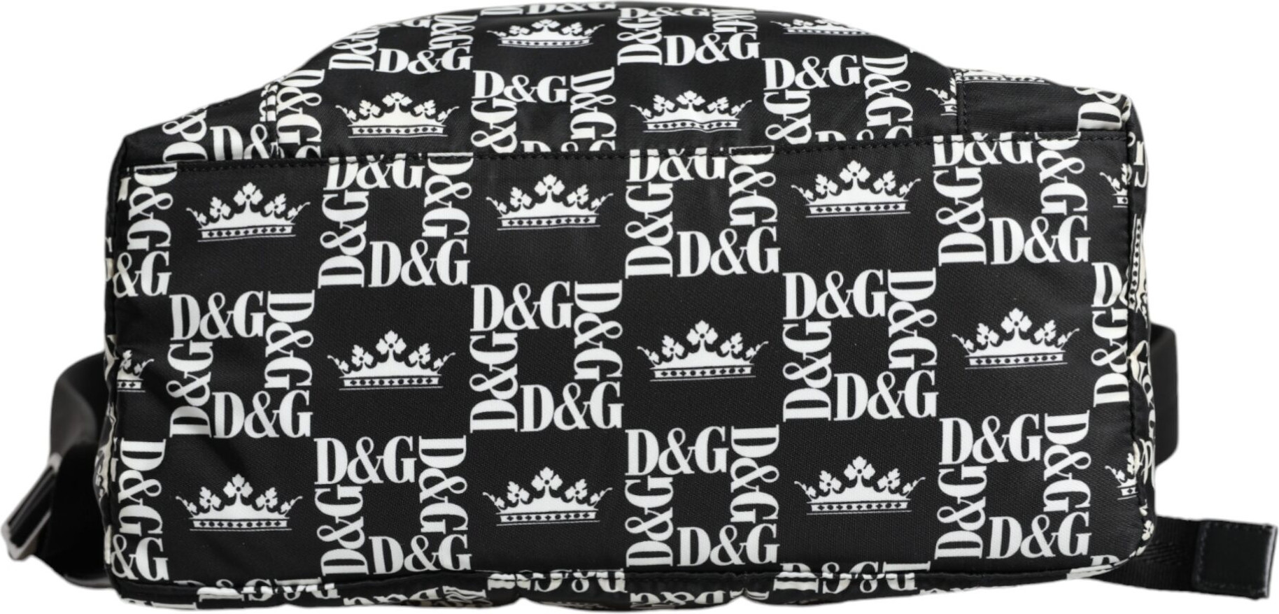Backpack Dolce & Gabbana Black White DG Crown Logo Nylon Backpack Bag