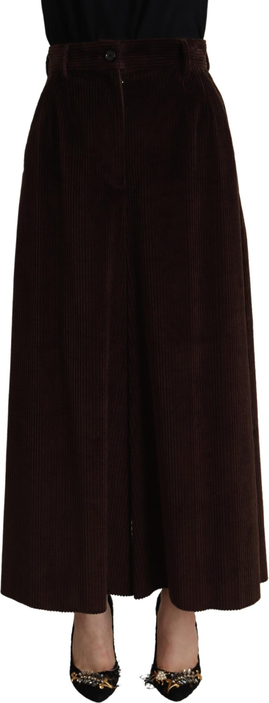 Cotton Trouser Dolce & Gabbana Wide Leg Pants