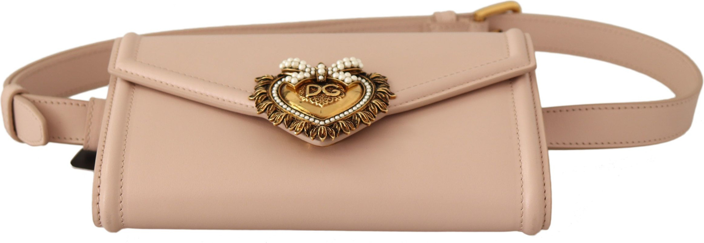 Клатч Dolce & Gabbana Элегантный из кожи пудрового цвета