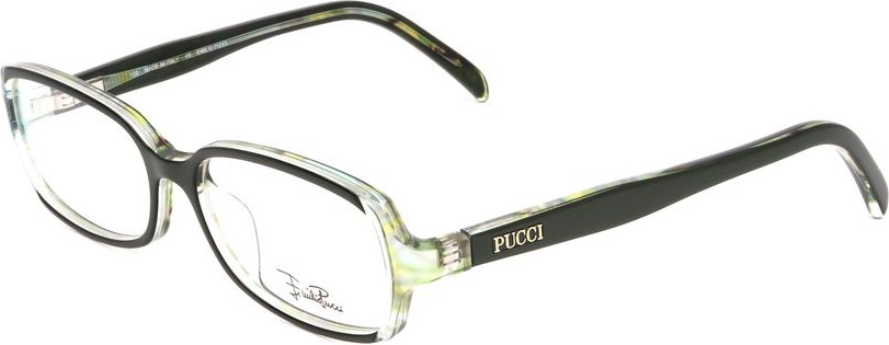 Emilio Pucci ikki rangli plastik ko'zoynak ramkalari