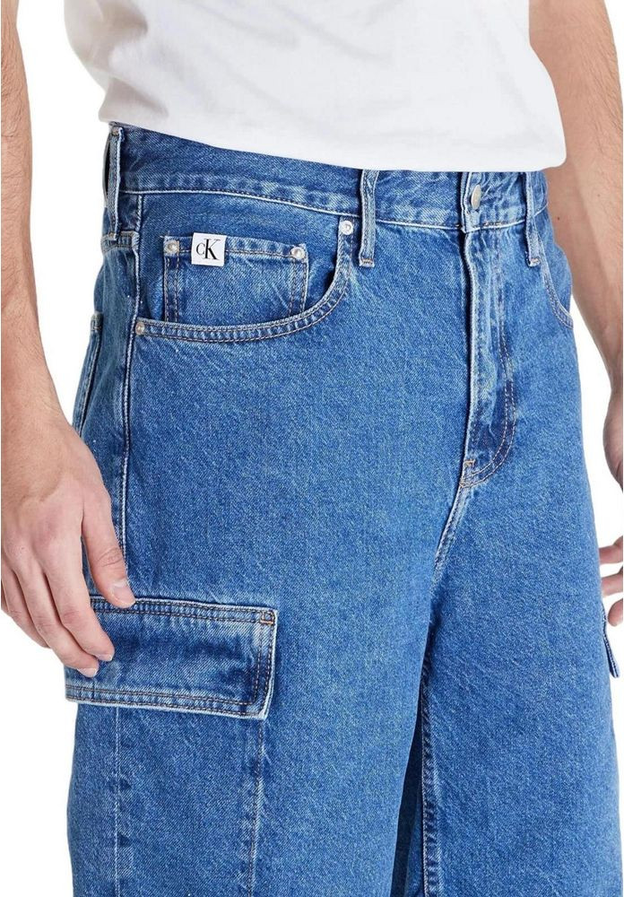 Синие бермуды из хлопка Calvin Klein Jeans