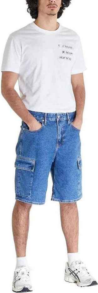 Синие бермуды из хлопка Calvin Klein Jeans