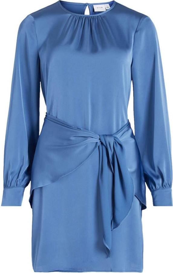 Blue Recycled Polyester Short Dress - Vila Clothes