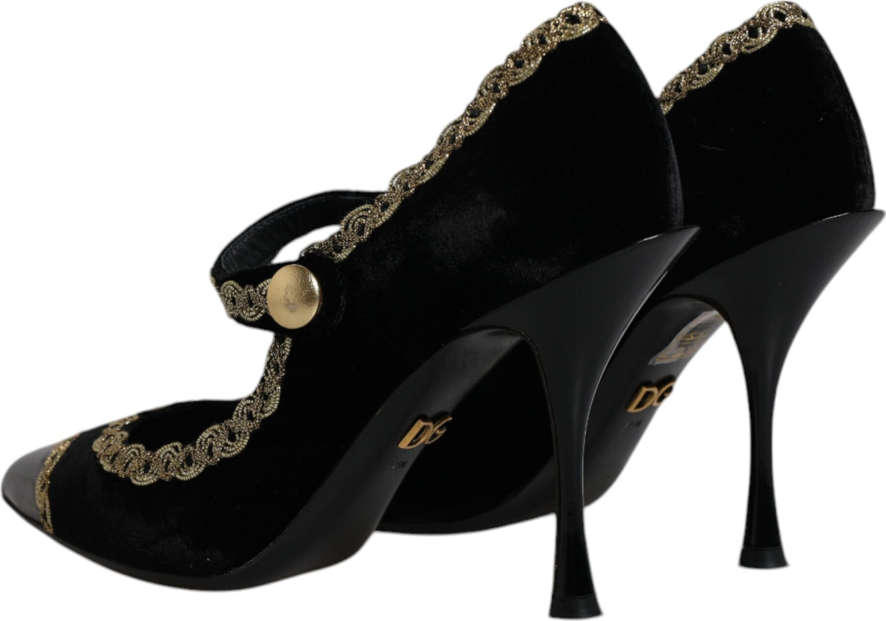 Черные бархатные туфли "Мэри Джейн" от Dolce & Gabbana