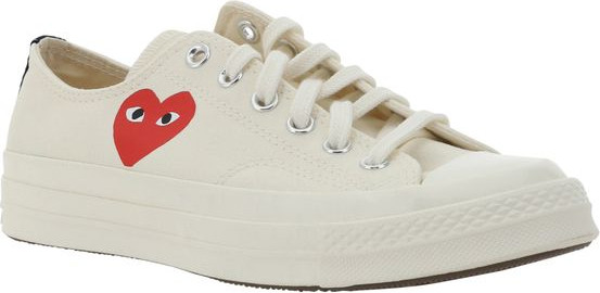 White Rubber Low Top Sneakers