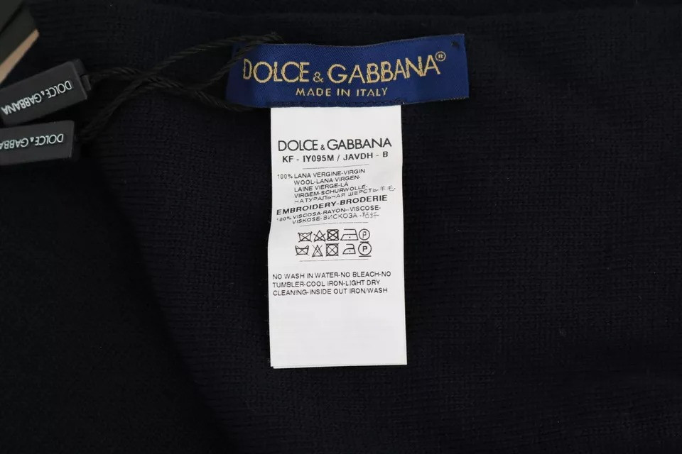 Shawl Scarf Dolce & Gabbana Blue Wool