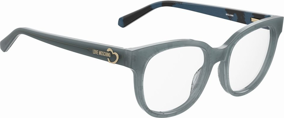 Blue Acetate Glasses Frames LOVE MOSCHINO