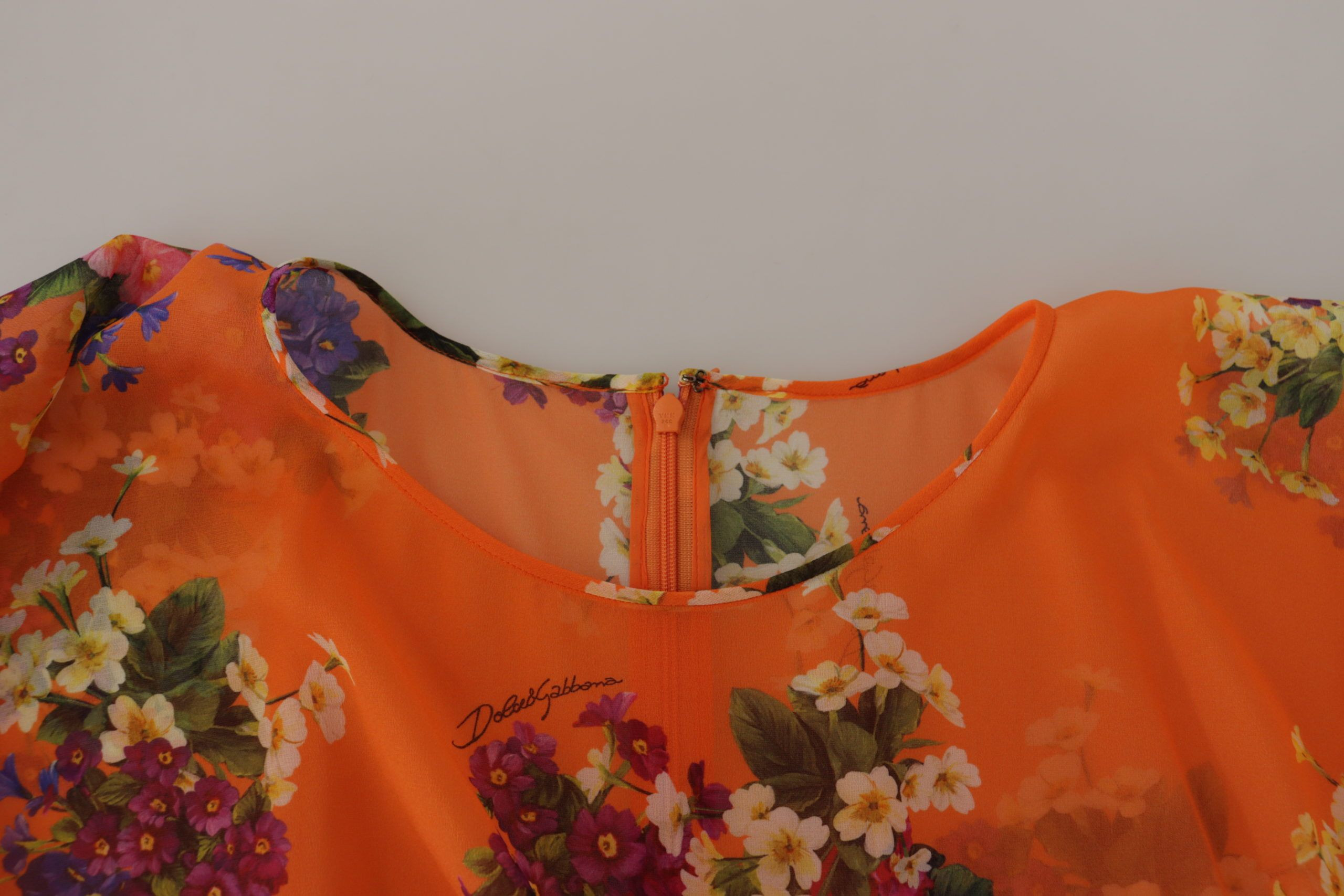 Dolce & Gabbana apelsin rangli gulli uzun yengli bluzka