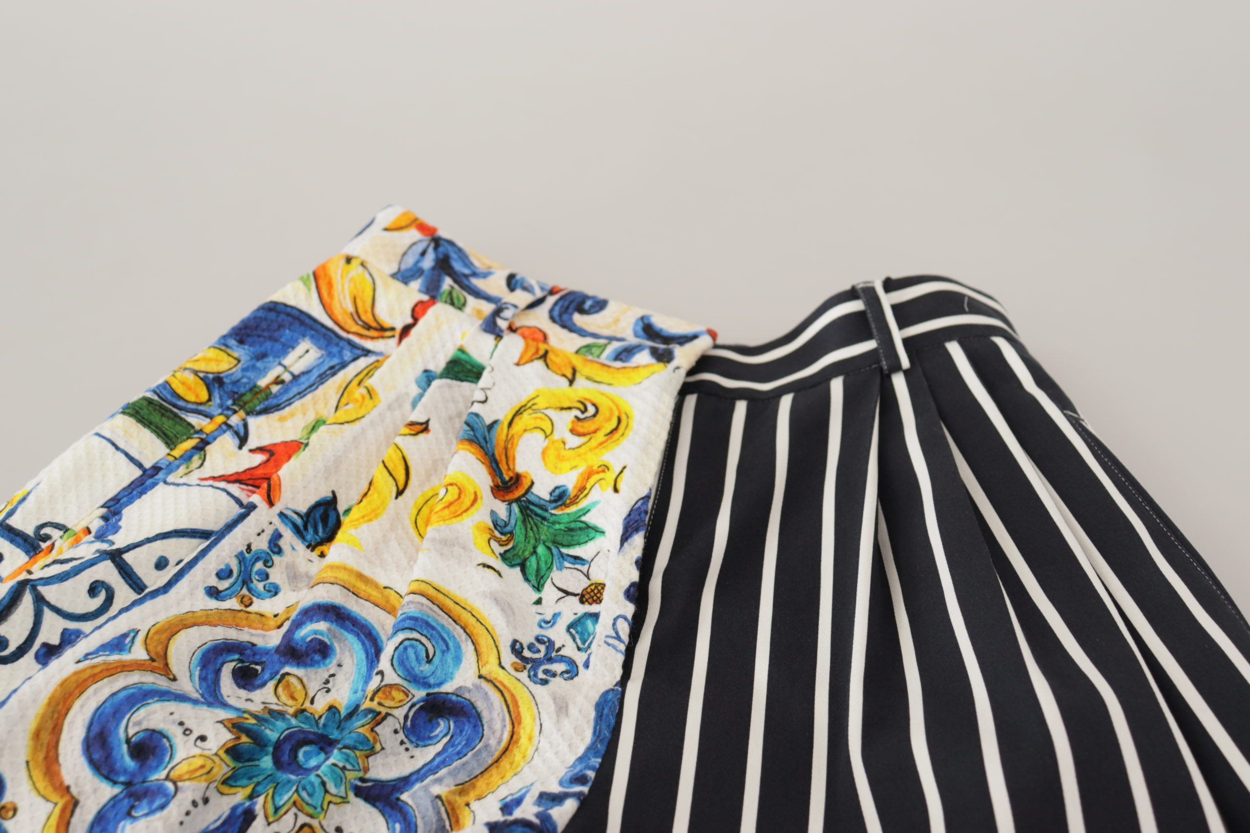 Шорты Dolce & Gabbana Multicolor Stripes Majolica Bermuda Shorts