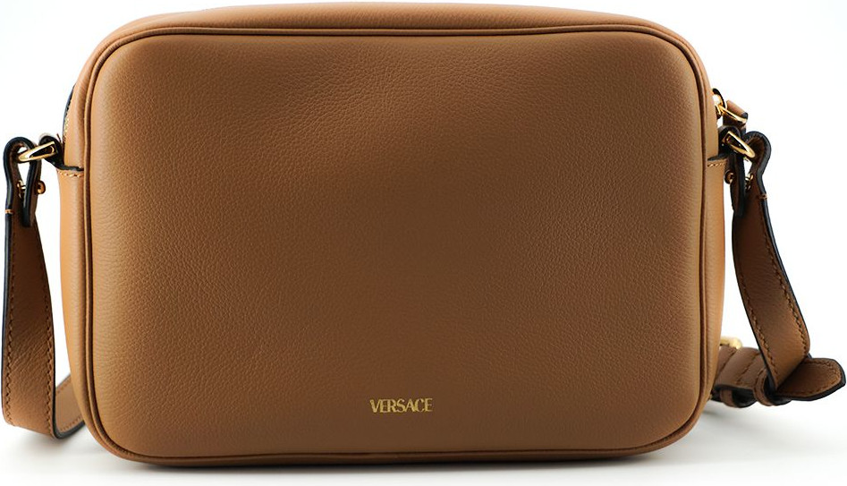 Crossbody bag Versace Elegant Brown Leather Camera Case Shoulder Bag