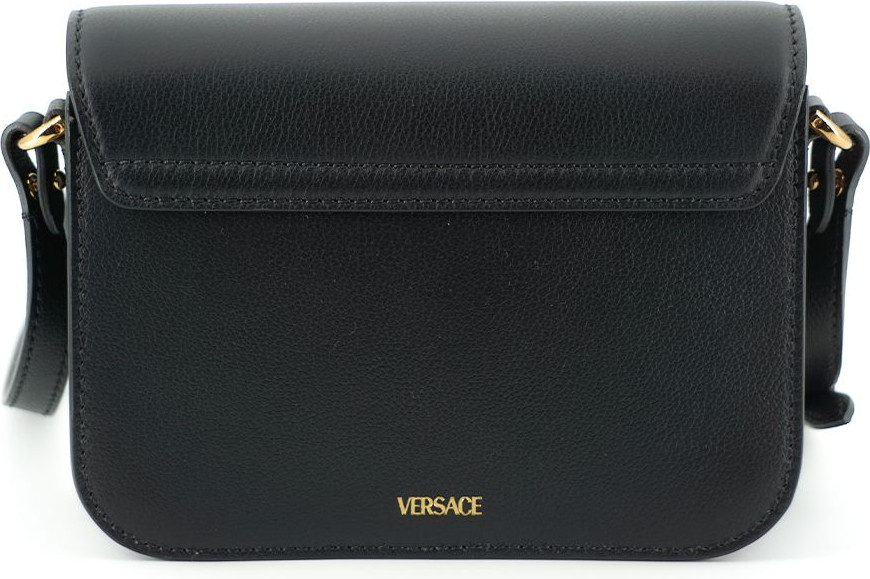 Shoulder Bag Versace Elegant Black Calf Leather