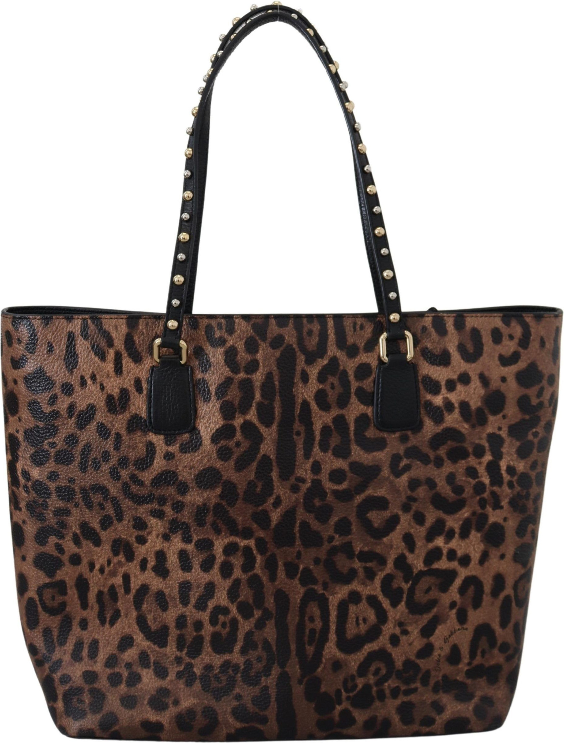 Dolce & Gabbana Glam Leopard Print Charmli teri sumka