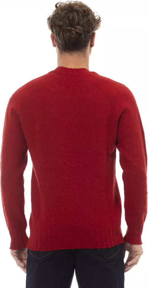 ALPHA STUDIO Red Wool Men's Sweater