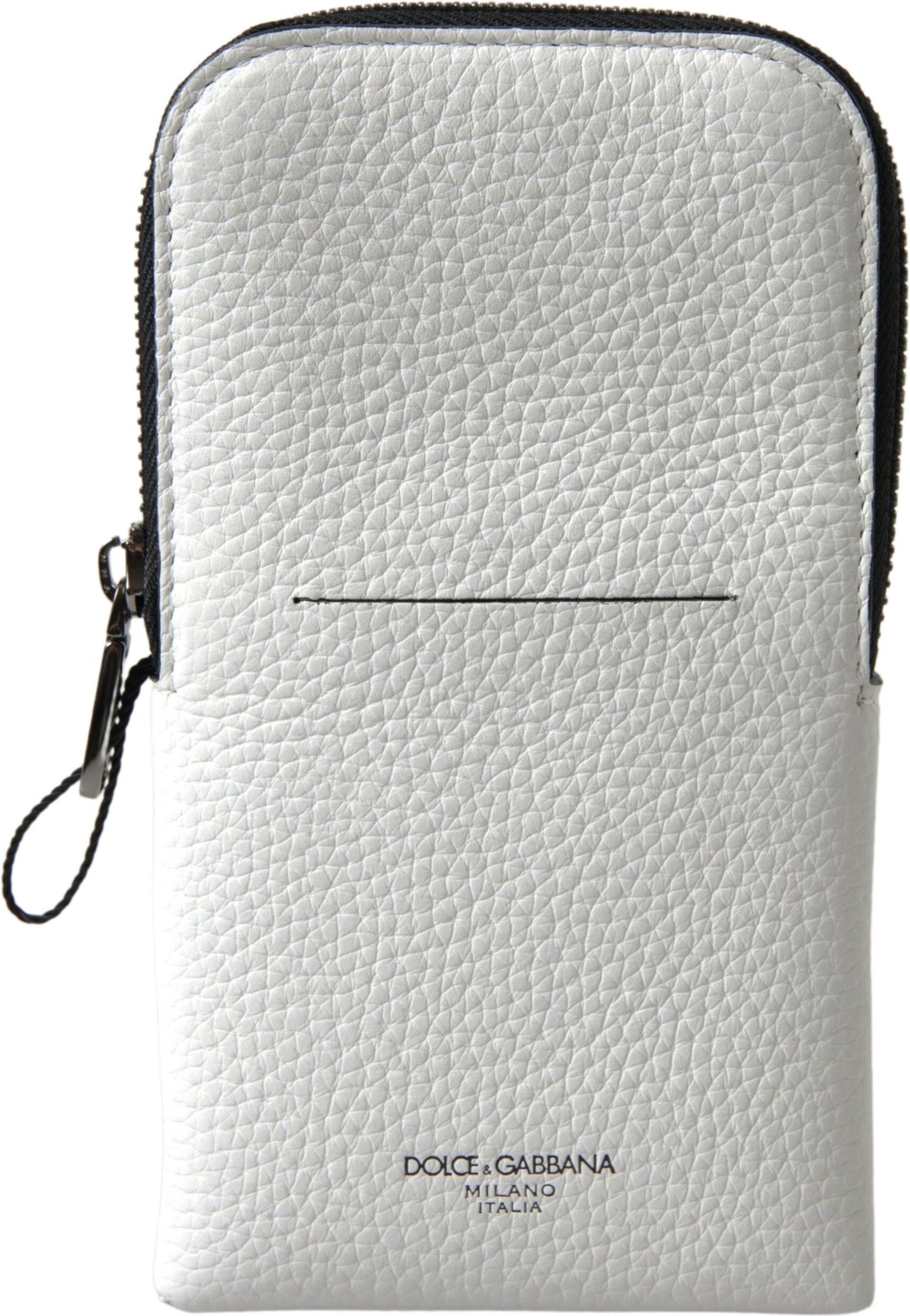 Crossbody Bag Dolce & Gabbana Elegant White Leather Phone