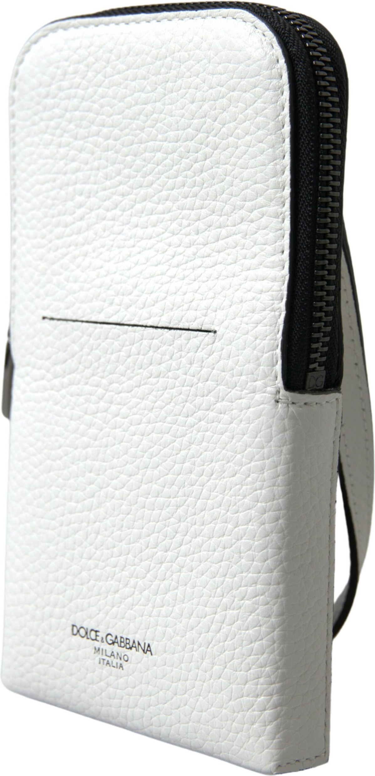 Crossbody Bag Dolce & Gabbana Elegant White Leather Phone
