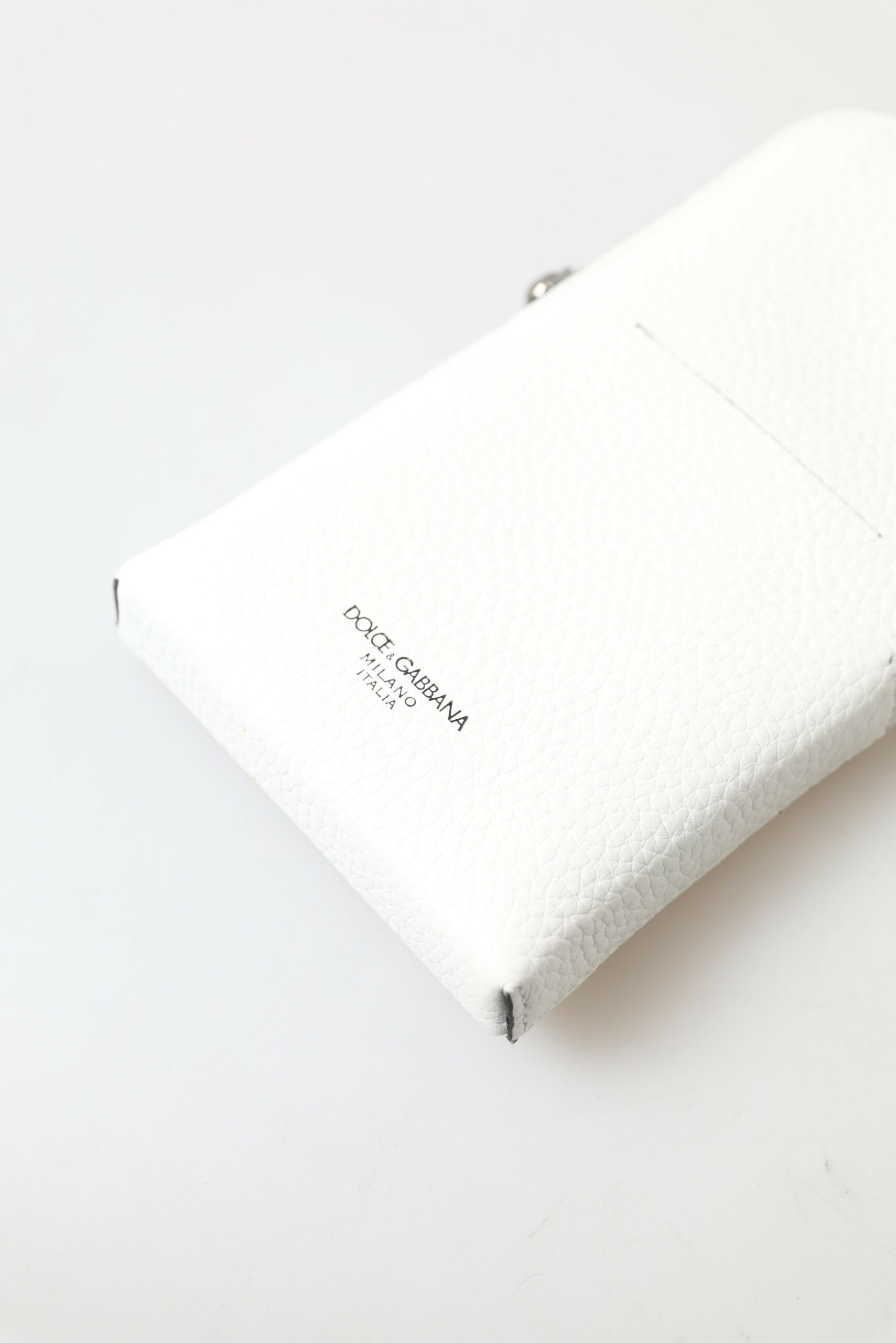 Crossbody Bag Dolce & Gabbana Elegant White Leather Phone
