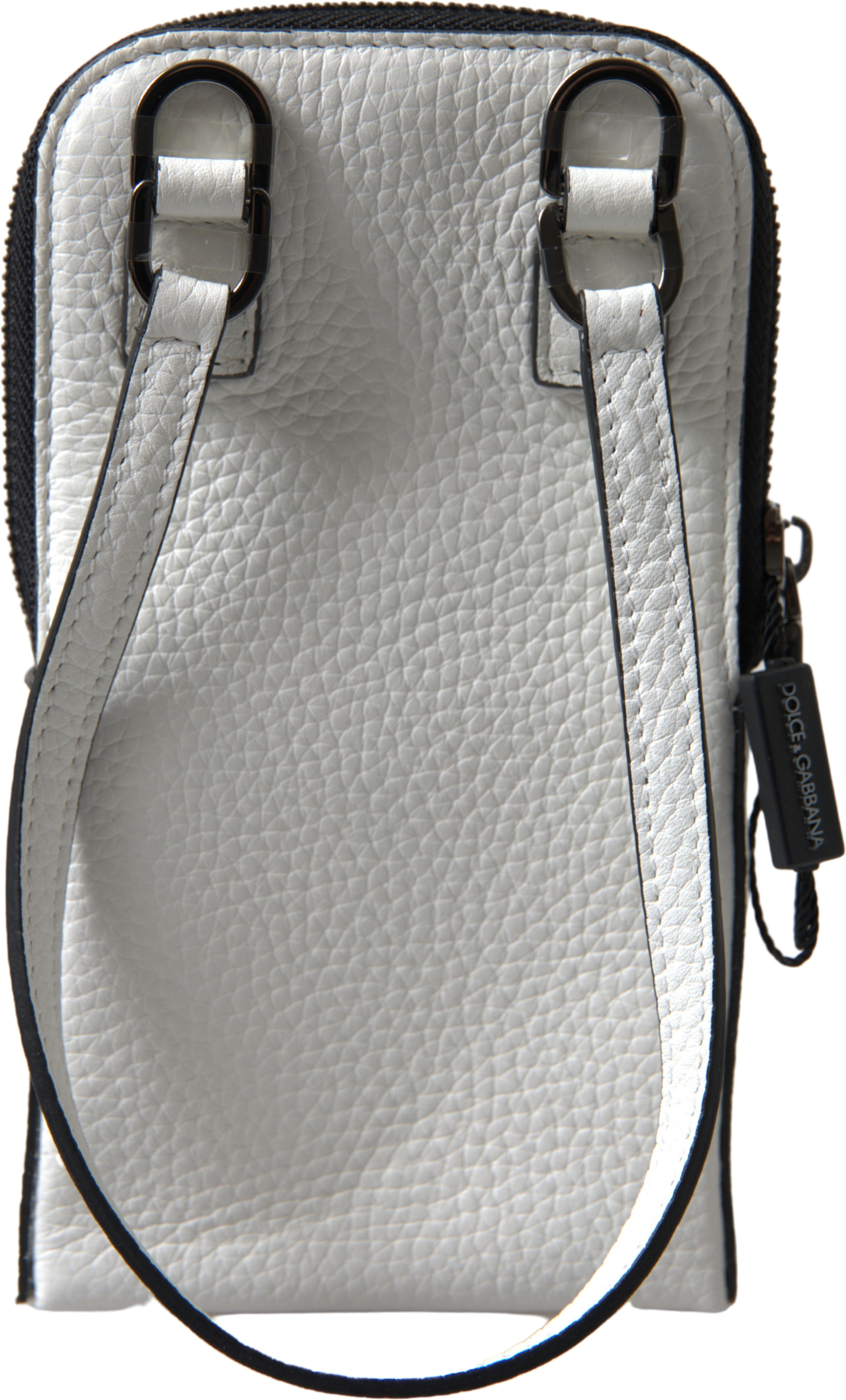 Crossbody Bag Dolce & Gabbana Elegant White Leather Phone