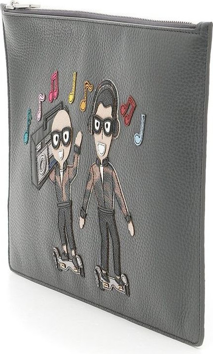 Clutch Dolce & Gabbana Elegant Black Leather Clutch