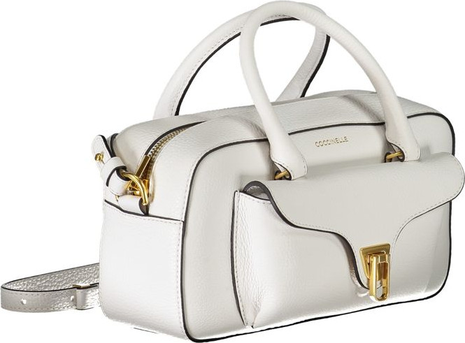 Handbag Coccinelle White Leather