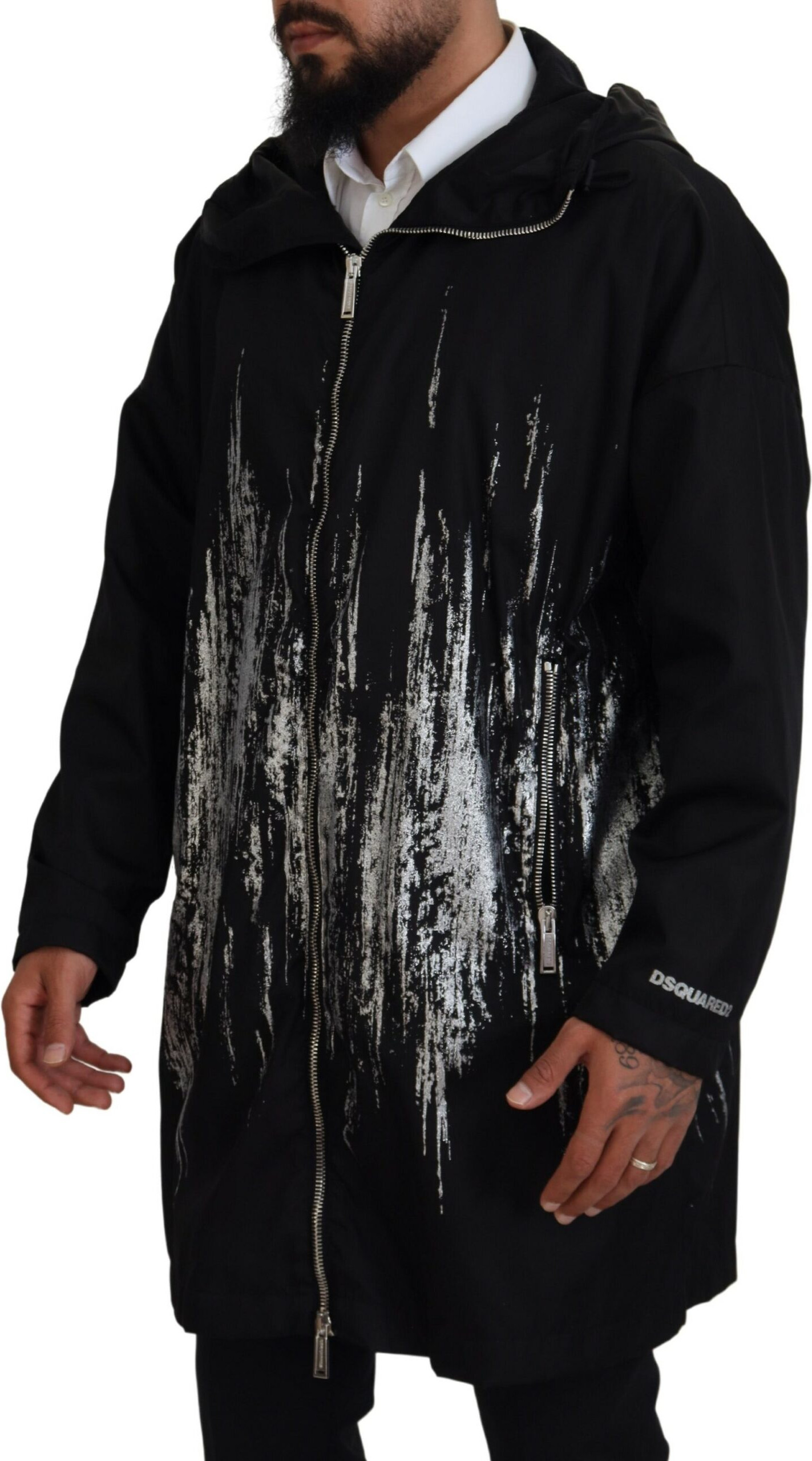 Long Hooded Coat Nylon Jacket Dsquared2