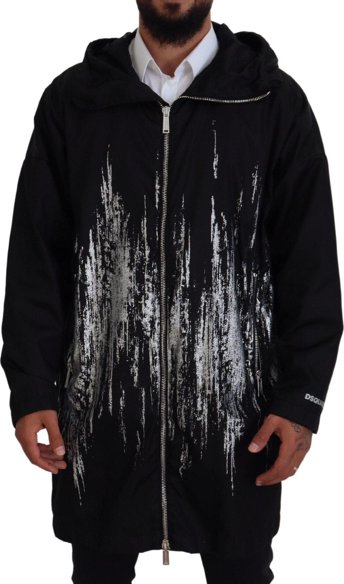 Long Hooded Coat Nylon Jacket Dsquared2