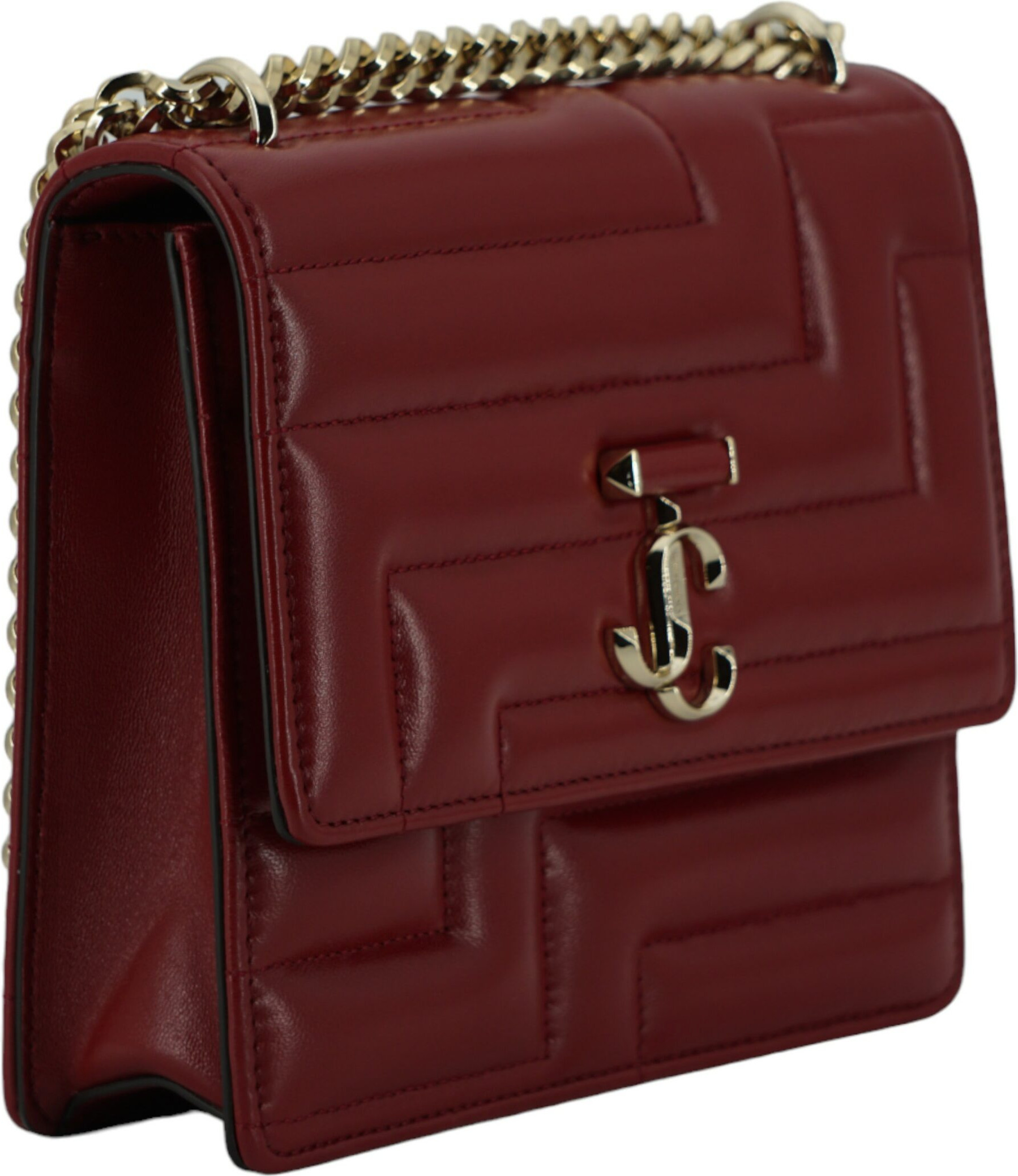 El_kuta Jimmy Choo Eyewear AVENUE QUAD QUILTED NAPPA LEATHER CRANBERRY Qizil