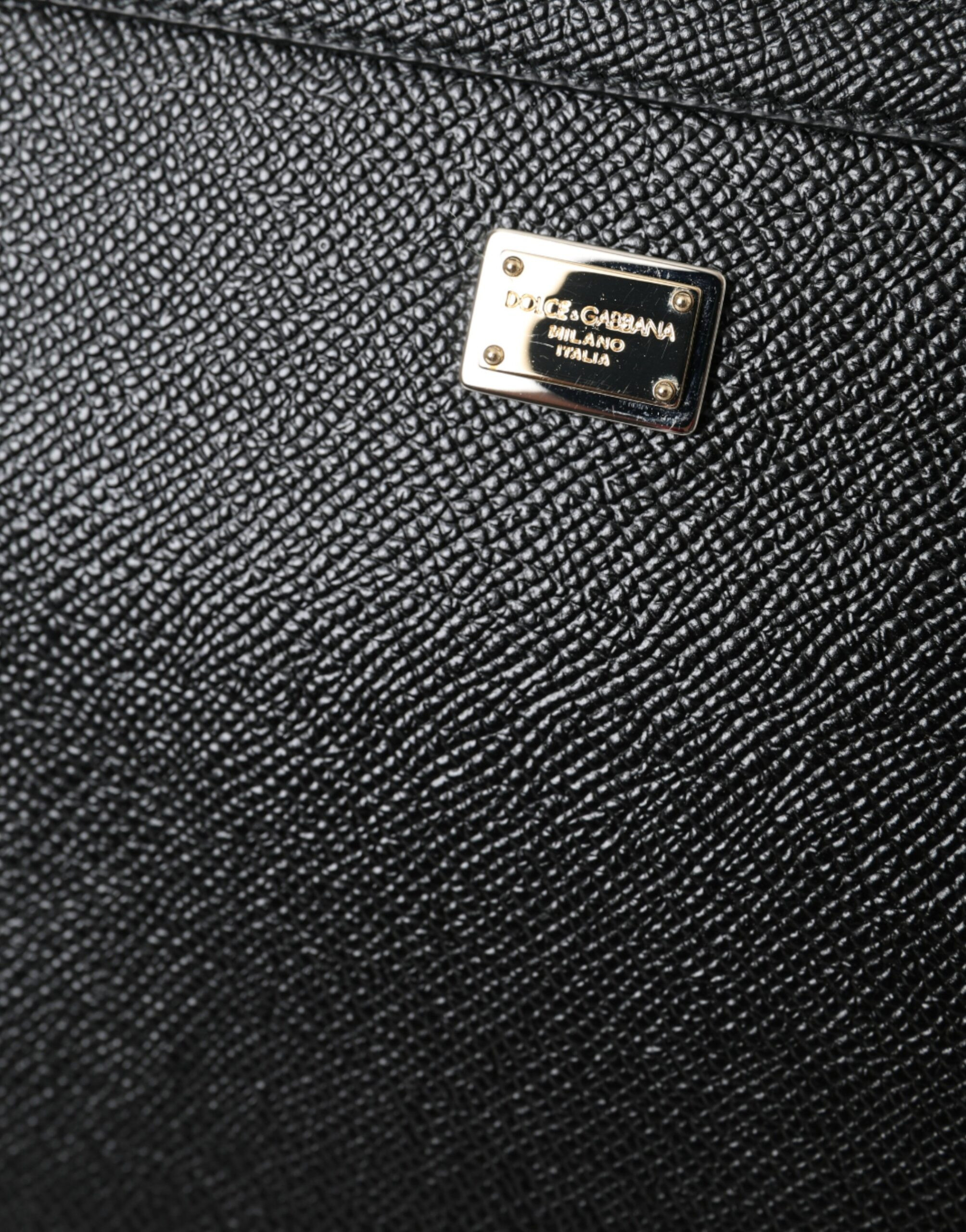 Belbog'li sumka Dolce & Gabbana Qora Charm #DGFamily Patch