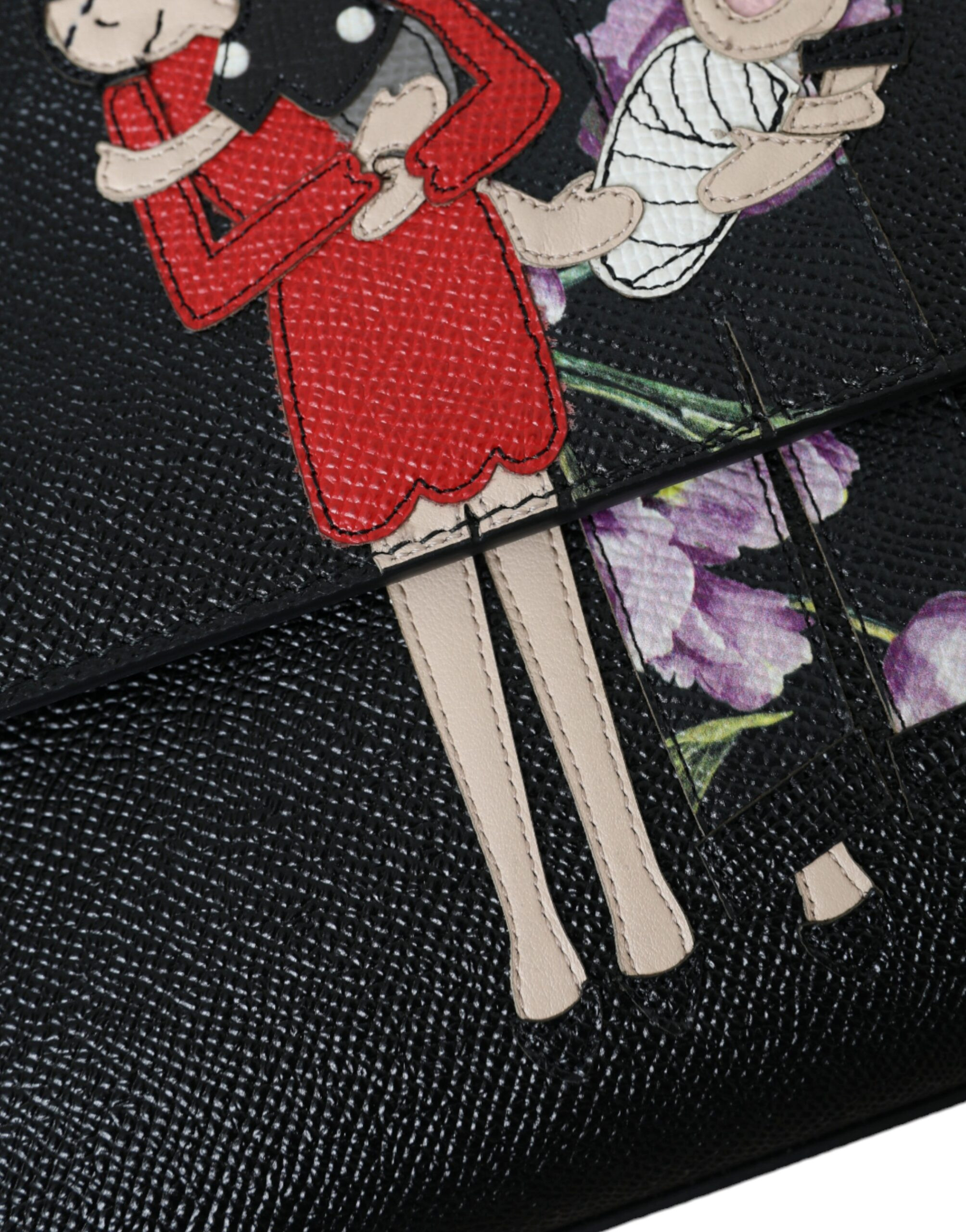 Belbog'li sumka Dolce & Gabbana Qora Charm #DGFamily Patch