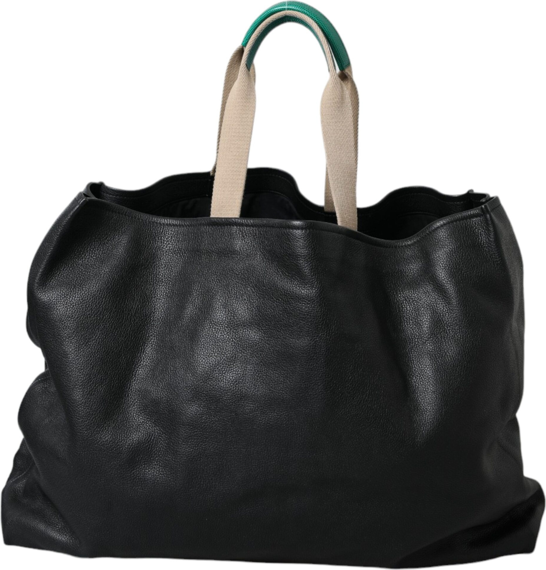 Tote Bag Dolce & Gabbana Black Leather #DGFamily Patch Shopping Tote Bag