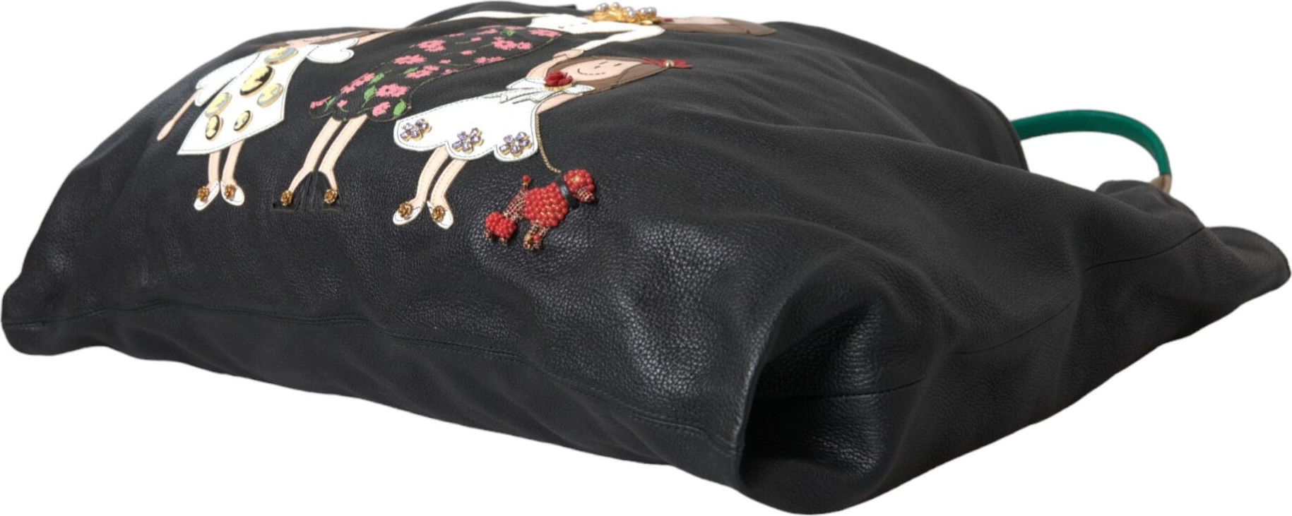 Tote Bag Dolce & Gabbana Black Leather #DGFamily Patch Shopping Tote Bag