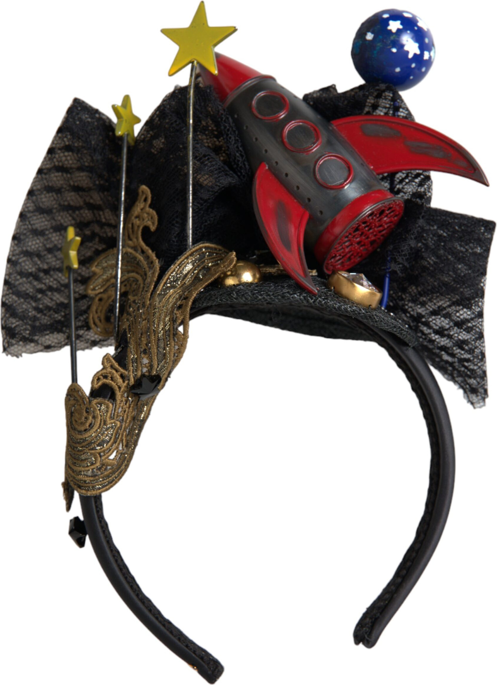 Headband Diadem Dolce & Gabbana Multicolor Missile Rocket Crystal Stars