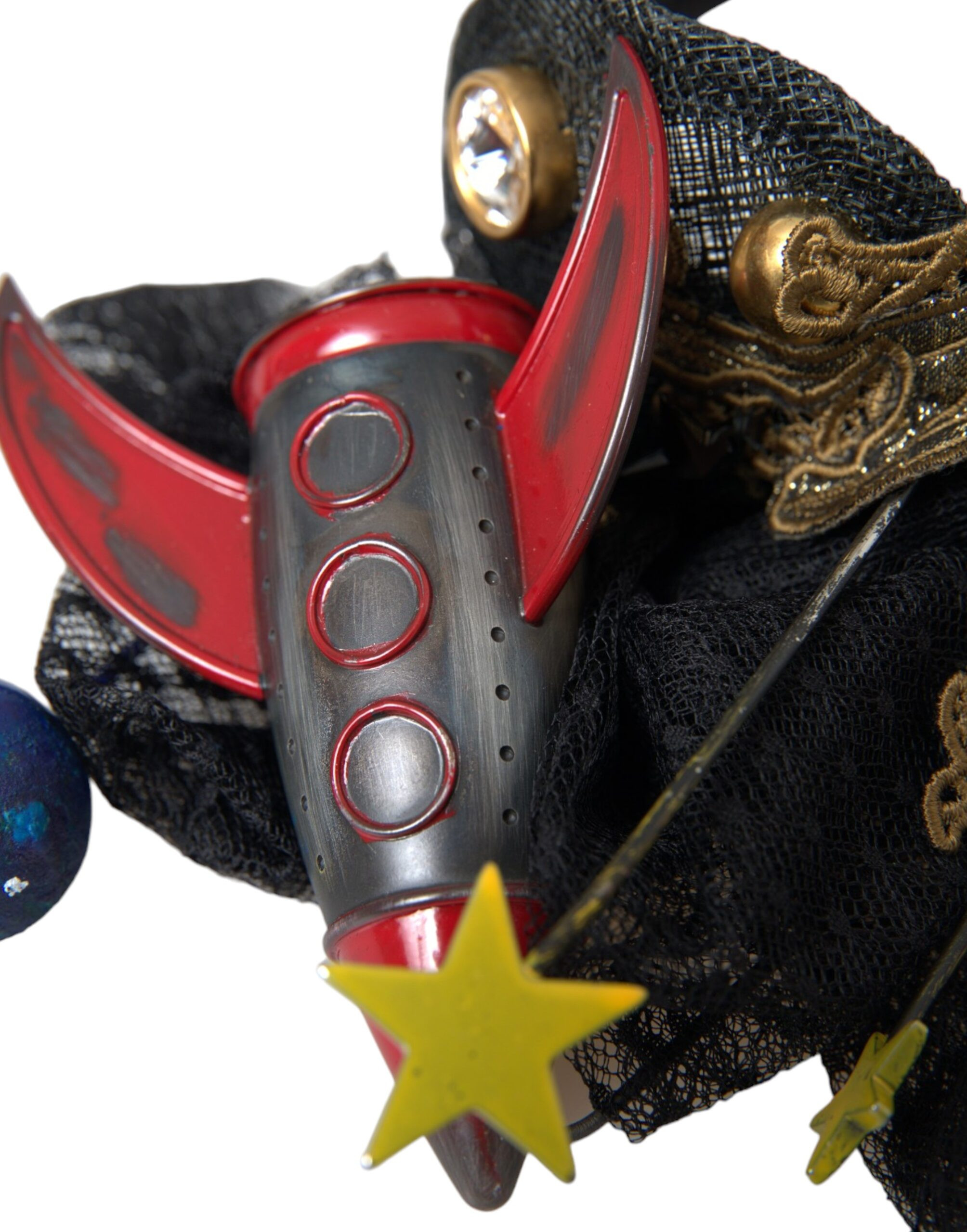 Headband Diadem Dolce & Gabbana Multicolor Missile Rocket Crystal Stars