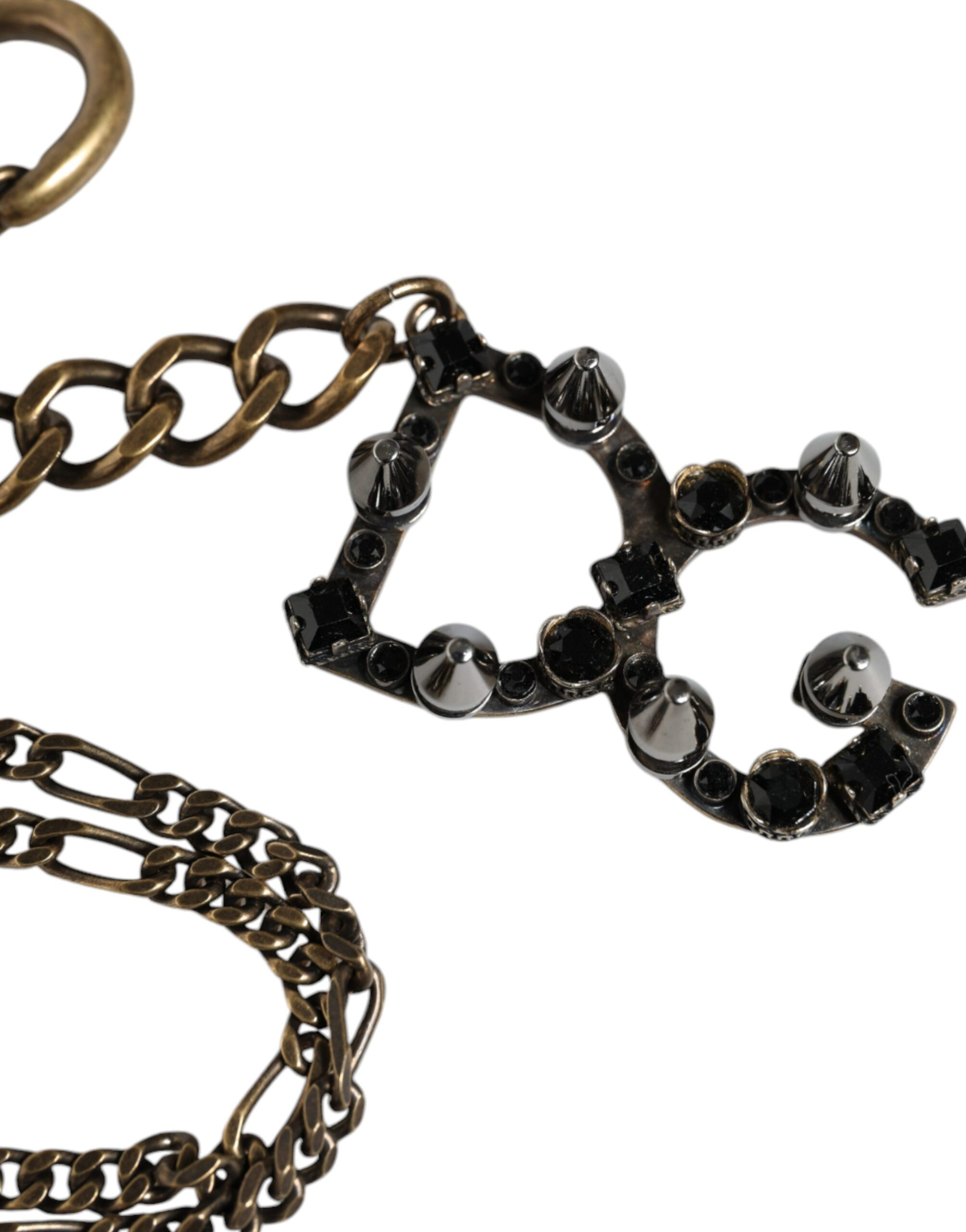 Брелок Dolce & Gabbana Серебристый Металл Логотип DG Кристалл