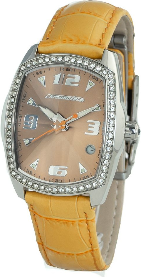 Watch Chronotech Orange Leather Watch