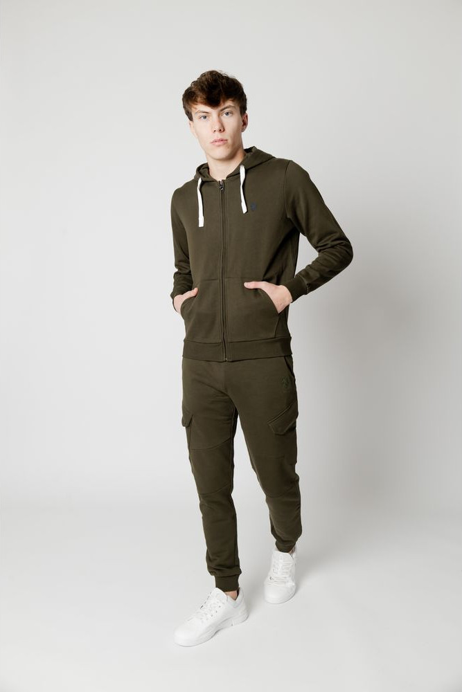 Hoodie U.S. Polo Assn. Green Cotton