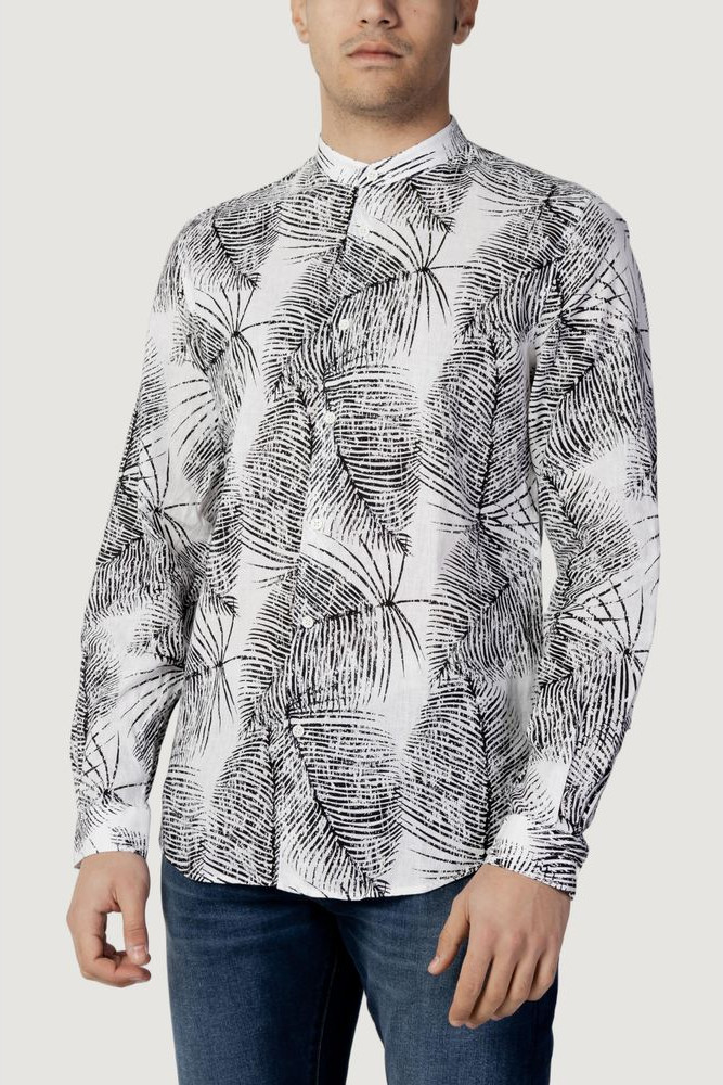 Black Linen Pattern Shirt Antony Morato