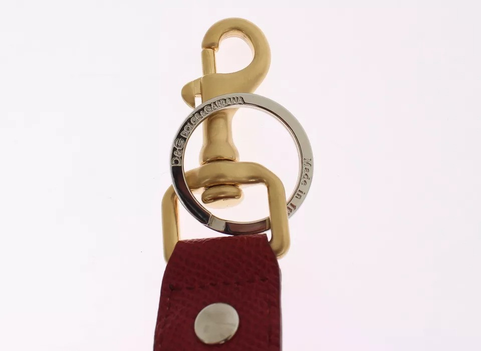 Keyring Dolce & Gabbana Multicolor Raffia Leather Clasp Finder Chain