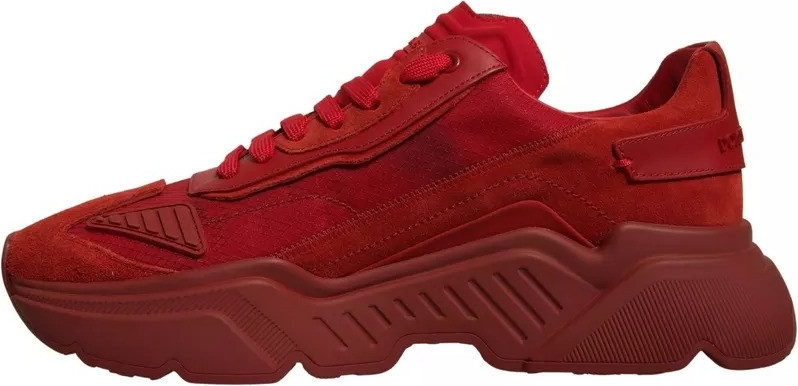 Red Leather Daymaster Low Top Sneakers Shoes Dolce & Gabbana