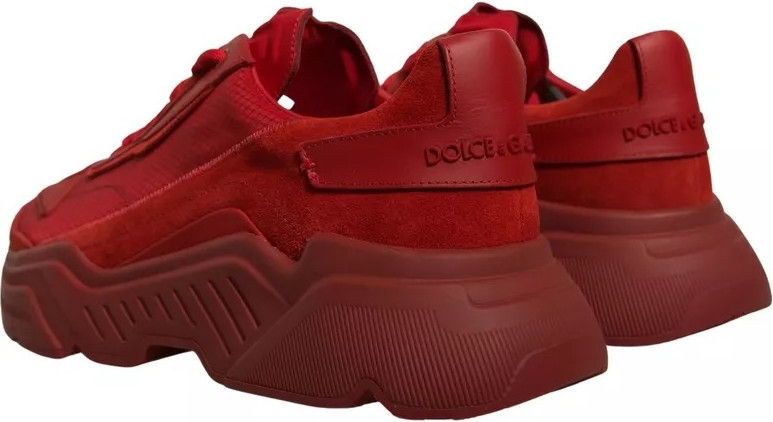Red Leather Daymaster Low Top Sneakers Shoes Dolce & Gabbana