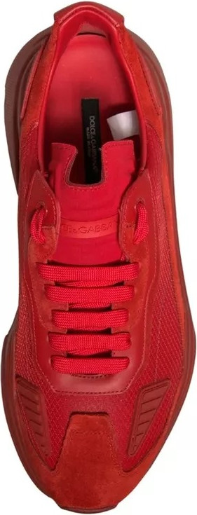 Red Leather Daymaster Low Top Sneakers Shoes Dolce & Gabbana