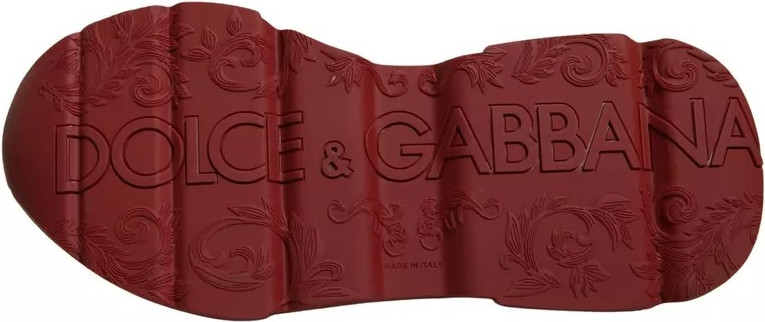 Red Leather Daymaster Low Top Sneakers Shoes Dolce & Gabbana