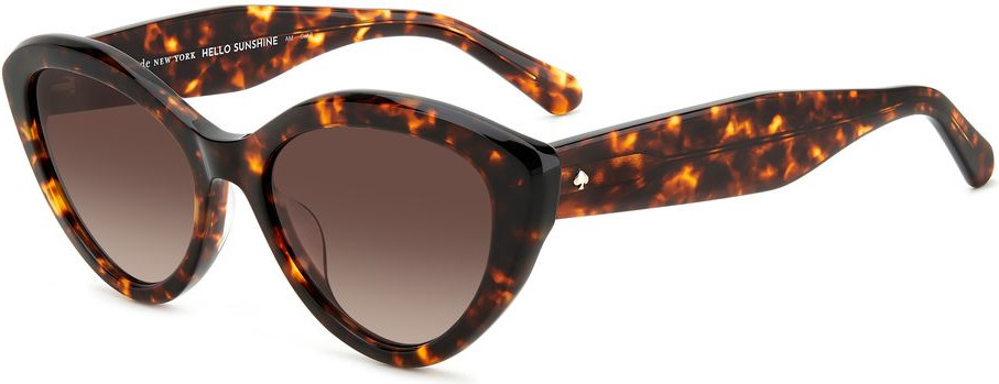 Kate Spade'dan jigoli quyosh ko'zoynaklari, jigarrang asetat