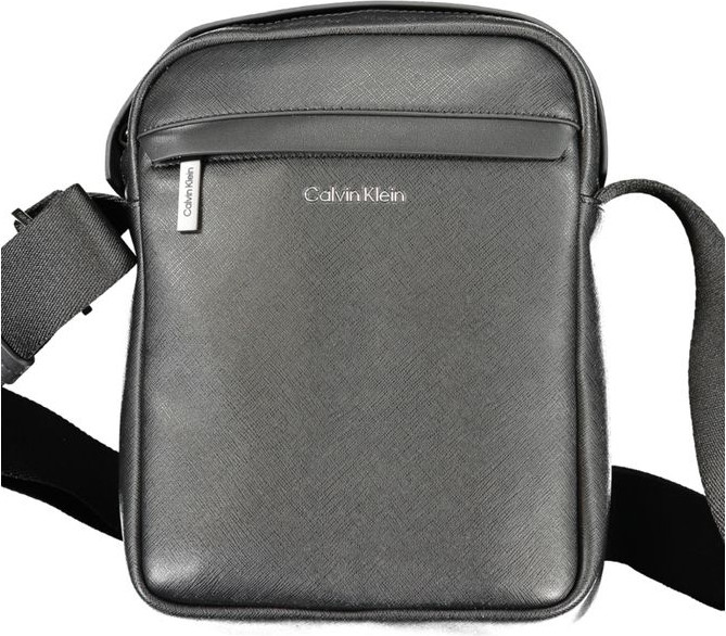Calvin Klein sumkasi, qora poliester yelka sumkasi