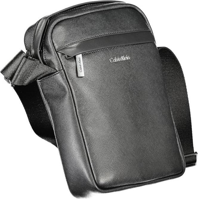 Calvin Klein sumkasi, qora poliester yelka sumkasi