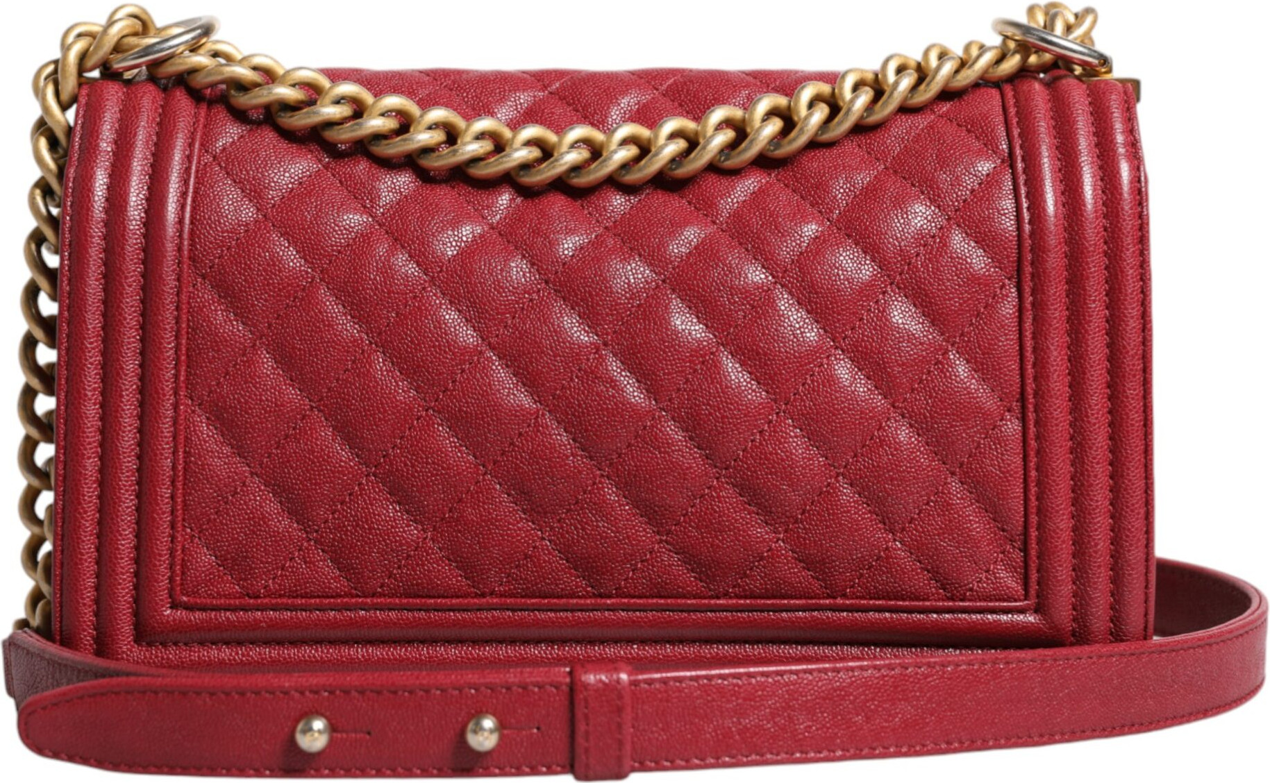 Shoulder Bag Chanel Medium Red Leather