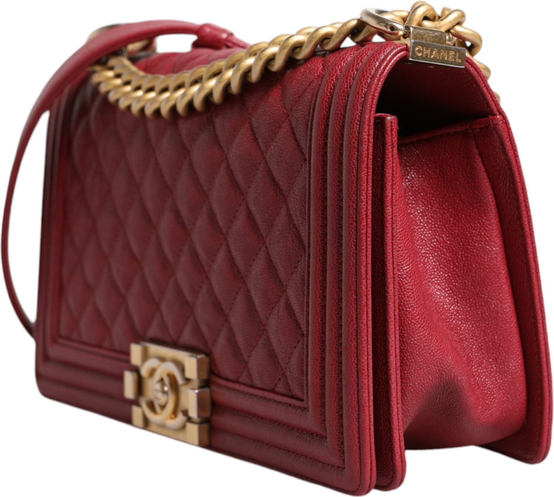Shoulder Bag Chanel Medium Red Leather